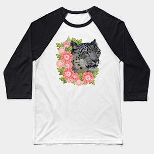 Snow Leopard Baseball T-Shirt